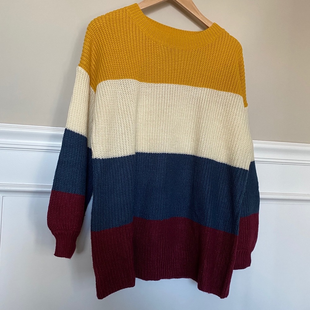 Color block sweater